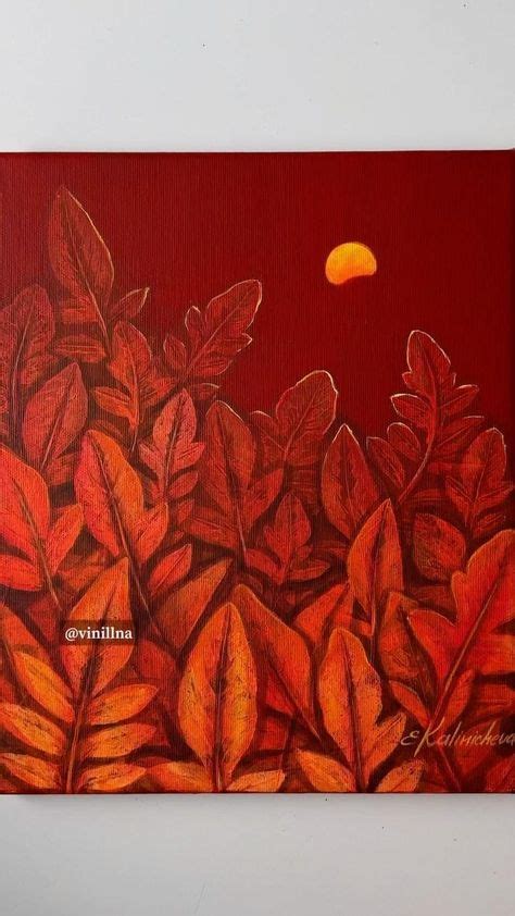 VCHITR Paint Using Real Leaves Video In 2024 Diy Canvas Art Easy