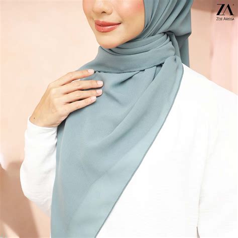 Zoe Arissa Tudung Bawal Chiffon Raya Haji Voile Bidang Bawal