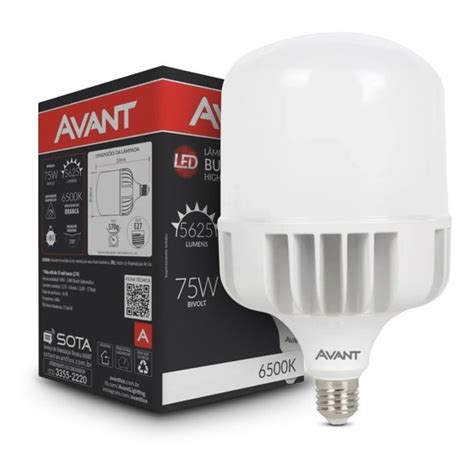 Lâmpada LED HP 75W Bulbo Avant Alta Potência Bivolt Econômica 6500K