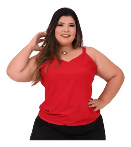 Blusinha Feminina Decote Em V Plus Size Viscose Estampada