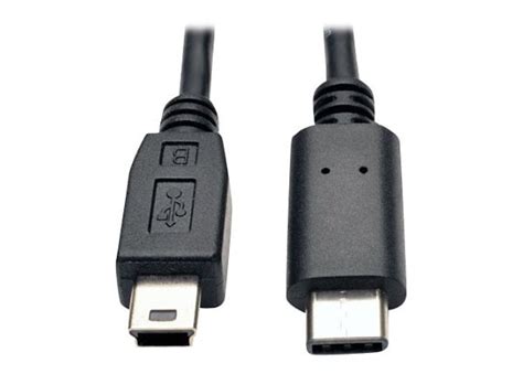 Tripp Lite USB 2.0 Hi-Speed Cable 5-Pin Mini-B to USB Type-C USB-C M/M ...