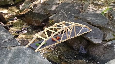 25″ Arched Warren Popsicle Stick Bridge Garretts Bridges Popsicle