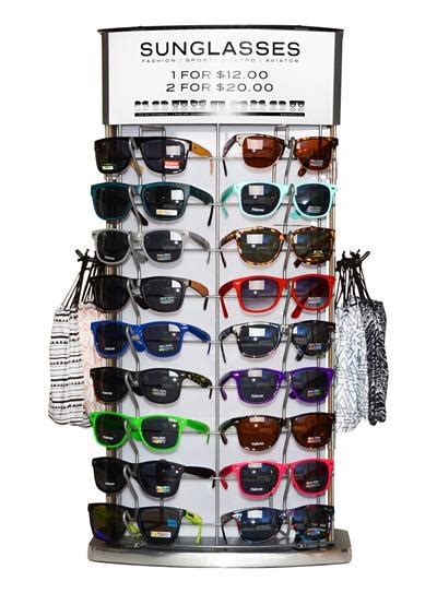 Rotating Countertop Sunglass Display Holds 36 Sunglasses CT 36V2 BLK