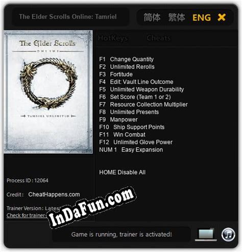 The Elder Scrolls Online Tamriel Unlimited Trainer 13 V1 2 Free