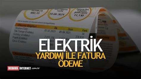 Elektrik Yard M Le Fatura Deme Nas L Yap L R E Devlet Zerinden