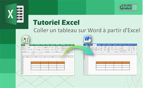 Comment Coller Un Tableau Sur Word Partir D Excel Tutoriel Excel