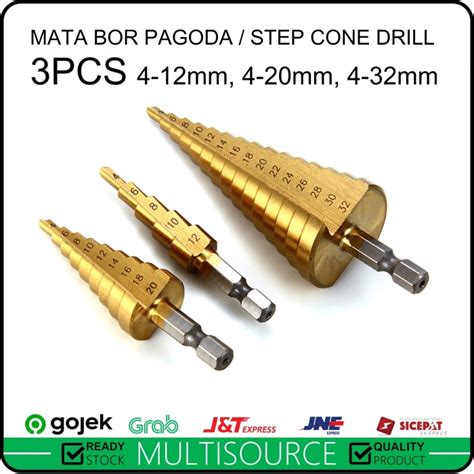 Promo Pcs Mata Bor Pagoda Kerucut Step Cone Drill Mm Mm