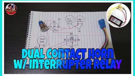 Moto Vlog 14 Dual Contact Horn Installation Diagram With Interrupter Relay Youtube