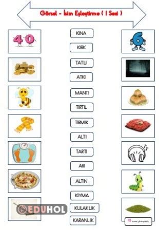 Görsel Kelime Eşleştirme I Eduhol Etkinlik İndir Oyun Oyna