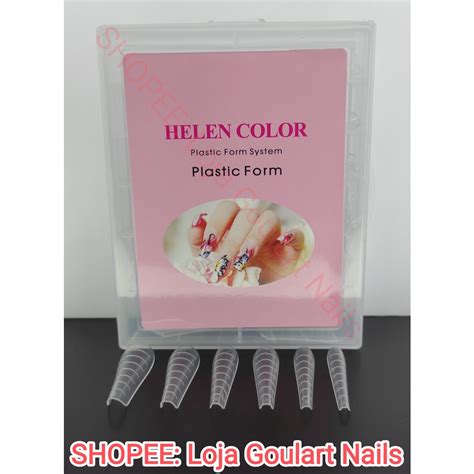 Kit Unhas Molde F1 Postiça Bailarina Realista para polygel Helen Color