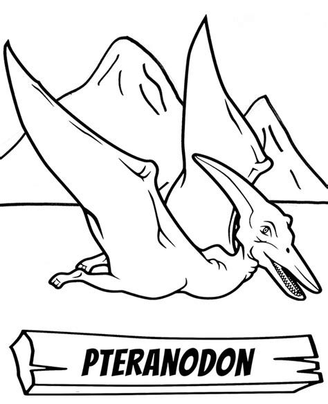 Pteranodon Dinosaur Coloring Pages