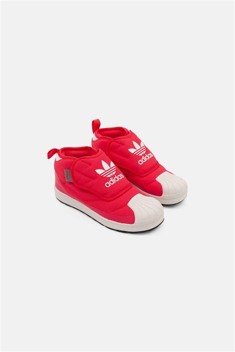 Buy Adidas Originals kids girl superstar 360 velcro shoes pink white ...