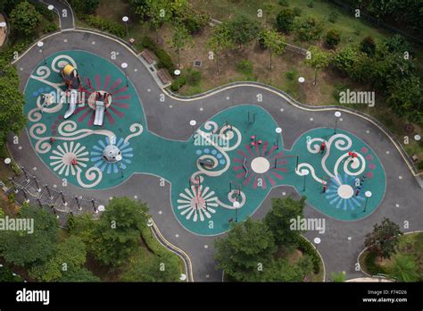 Aerial View Of Kids Playground Singapore Stock Photo Alamy