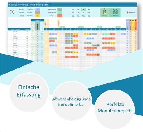 Deckblatt Mitarbeiter Urlaubs Und Schichtplaner 2023 Office Lernen