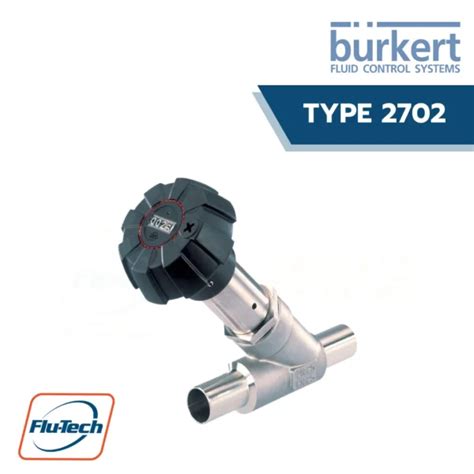 Burkert Type 2702 Manually Operated Angle Seat Control Valve 2 Way