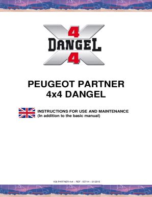 Fillable Online Peugeot Partner Vehicle Handbook Fax Email Print