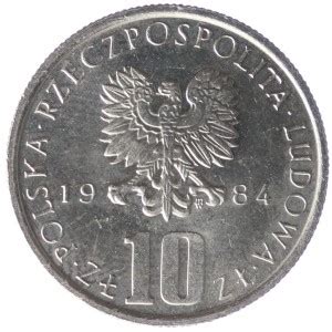 10 złotych Bolesław Prus 1975 84 rok Monety Obiegowe Numizmatyczny