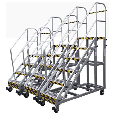 Customized Warehouse Order Picking Steel Movable Platform Ladder With