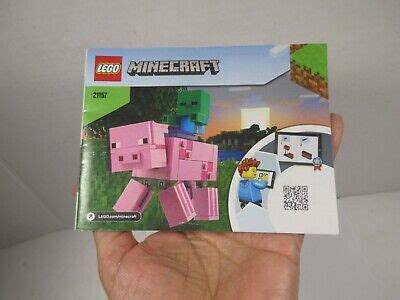 Lego Minecraft Pig Bigfig And Baby Zombie Instruction Manual