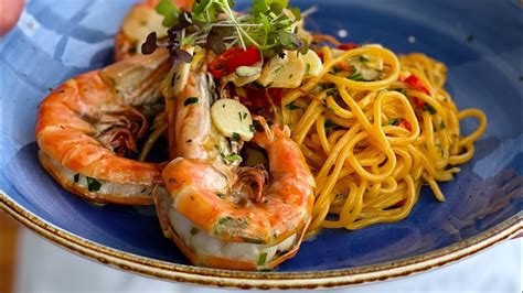 Spaghetti Prawn Aglio Olio Gamberi Recipe By Chef Felix Chong YouTube