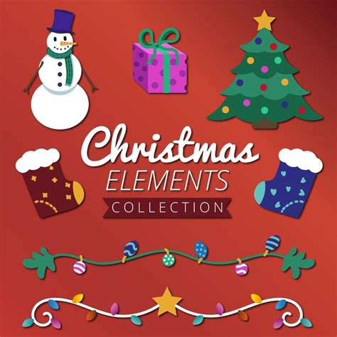 Premium Vector Christmas Elements Collection