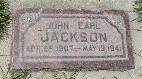 John Earl Jackson 1907 1941 Mémorial Find a Grave