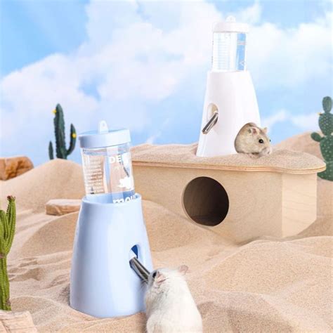 Sweet Elves Leak Proof Hamster Water Bottles Plastic Double Ball Design