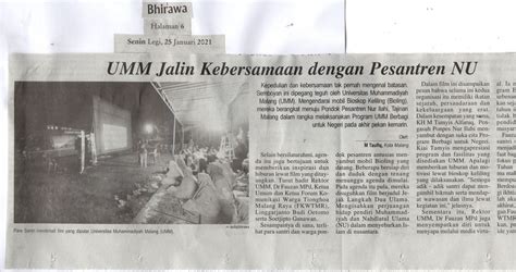 UMM Menjalin Kebersamaan Dengan Pesantren NU Bhirawa UMM Dalam