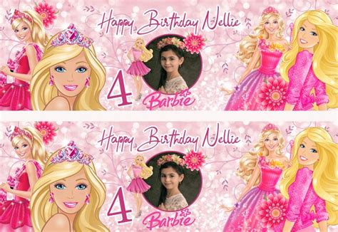 Personalised Barbie Birthday Banner X2 Photo Wall Art Large - Etsy