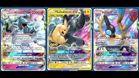 Alolan Ninetales Pikachu And Zekrom Gx Deck Easy Dmg And Energy Boost