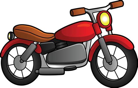 Motocicleta Dibujos Animados Clipart Color Ilustraci N Vector The