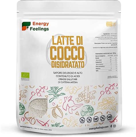 Energy Feelings Latte Di Cocco Biologico In Polvere Latte Di Cocco