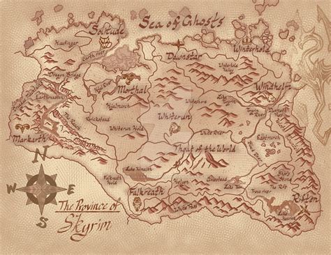 Skyrim Map 2 By Forsakenguard On Deviantart