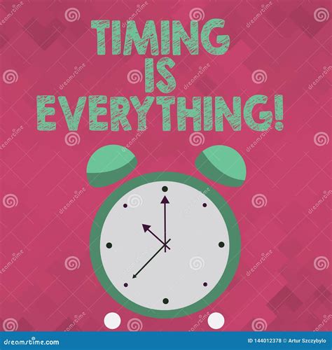Text Sign Showing Timing is Everything. Conceptual Photo Consideration