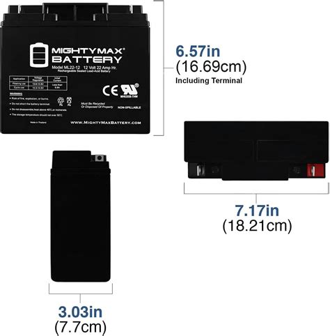 Mighty Max Battery Ml22 12 12v 22ah Ups Battery Replaces Enduring 6fm22 6 Fm 22