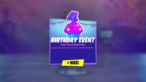 How To Complete All Birthday Quests Challenges In Fortnite Quests Guide Youtube