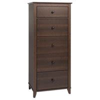 Prepac Yaletown 5 Drawer Lingerie Chest In Espresso Transitional
