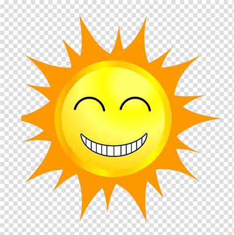 Cartoon Smiling Sun Transparent Background Png Clipart Hiclipart