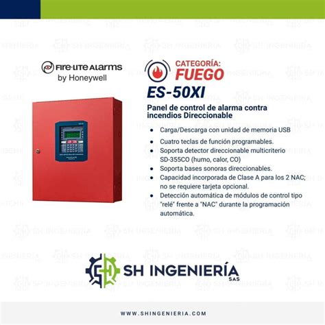 ES 50XI Panel Central Sistema De Alarma Contra Incendios