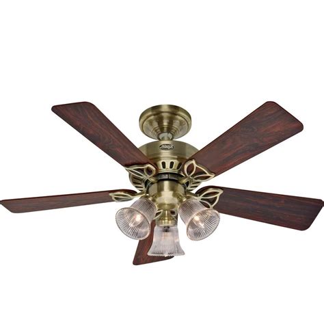 Hunter Fan Beacon Hill Ceiling Fan Hf Antique Brass Gold