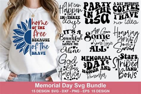 Memorial Day Svg Bundle Graphic By Creativemomenul Creative Fabrica