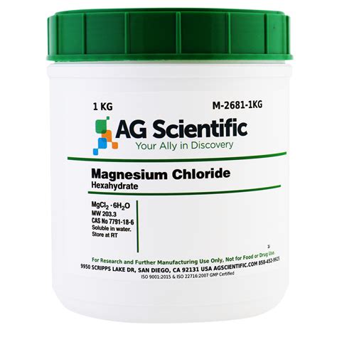 M Kg Magnesium Chloride Hexahydrate Kg