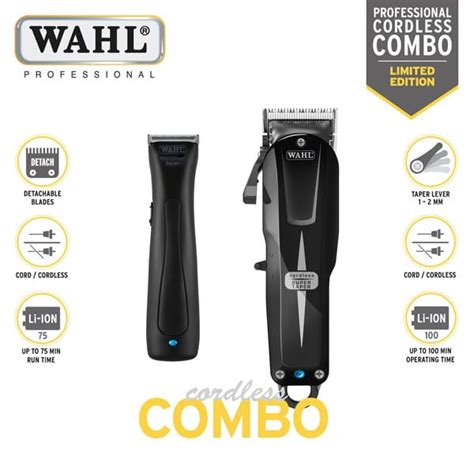 Zestaw Bezprzewodowa Maszynka Wahl Super Taper Cordless Black