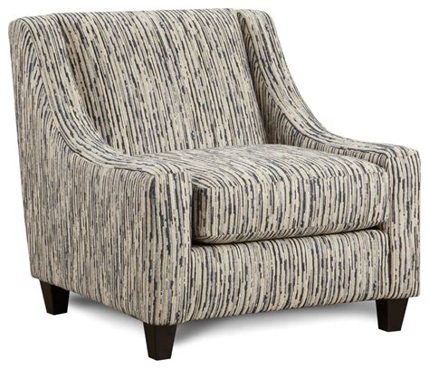 Chenille Upholstered Chair With Double Gel Foam Stripe Multi