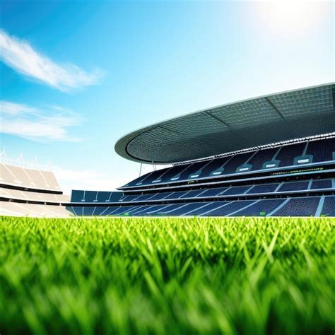 Estadio De F Tbol Con Campo Verde Ia Generativa Foto Premium