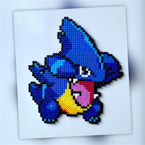 Shiny Gible Pokemon Mini Hama Bead Wall Art Magnet Etsy Uk