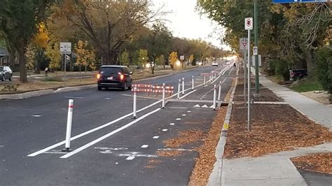 Protected Bike Lane Opens On Park Street In Regina Cbc News