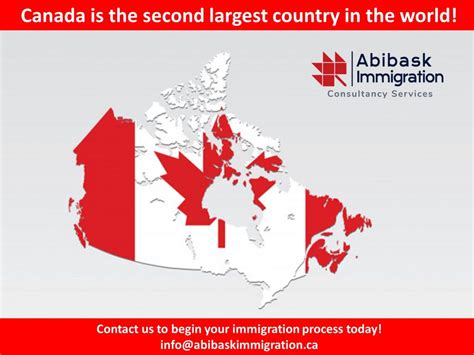 Canada is the 2nd largest country in the world! | Abibask Immigration ...