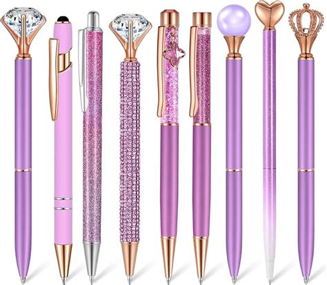 Amazon Janmini Pcs Ballpoint Pens Set Metal Crystal Diamond Pen