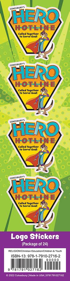 Vacation Bible School Vbs Hero Hotline Logo Stic Cokesbury